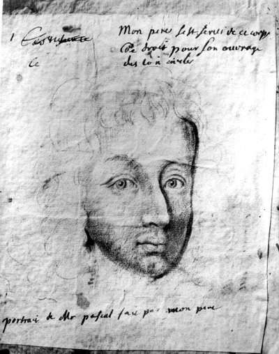 Portrait of Blaise Pascal (1623-62) by his friend by Jean Donnat